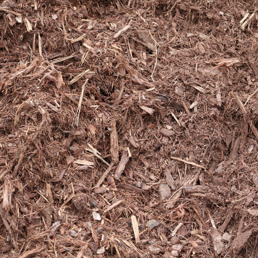 an image of shredded pine mulch
